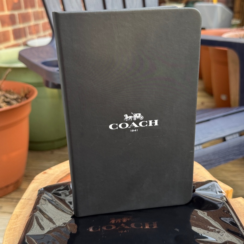 Coach Japan exclusive Leather Hardcover Notebook. NWT